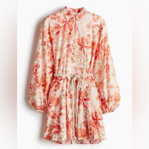 H&M Floral Dress with Macrame Belt